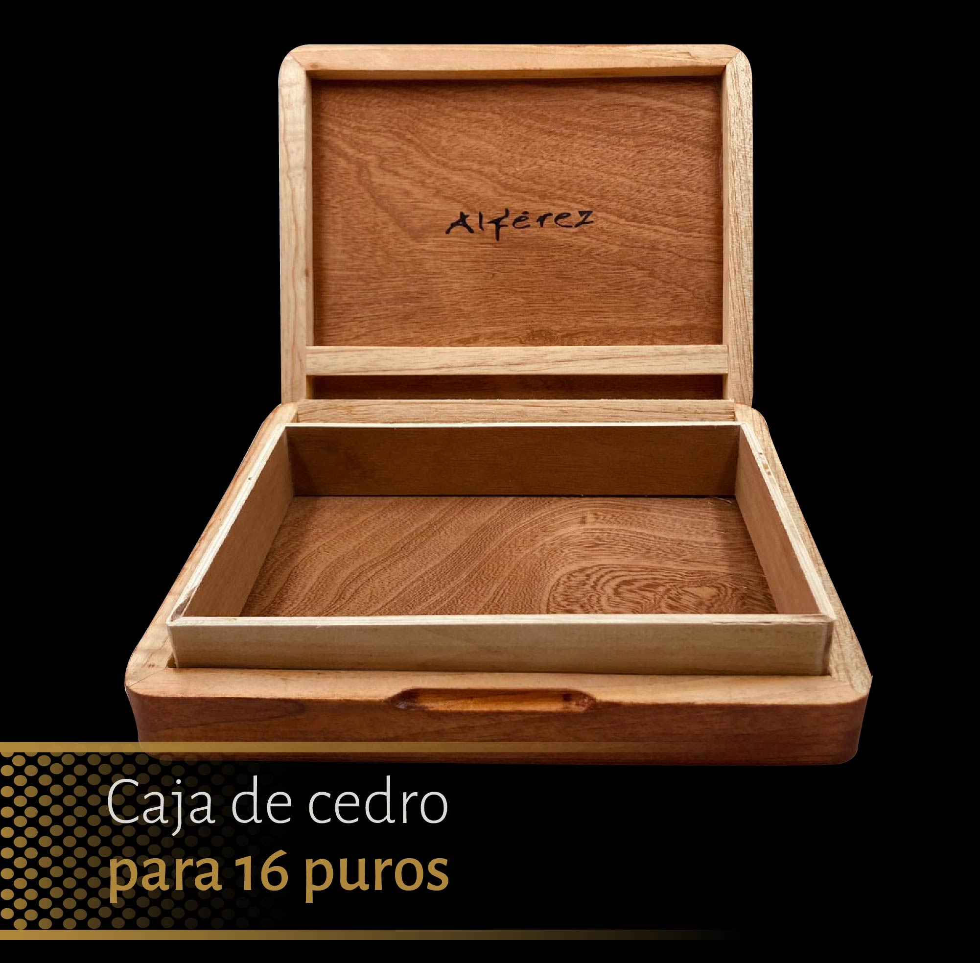 Caja de puros Partición hueca de madera de cedro Caja de puros de